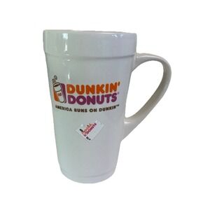 Dunkin Donuts Coffee Mug Latte Cup 12 Oz America Runs on Dunkin NEW